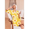 image:imageEkouaer Robes for Women Waffle Knit Bathrobe Soft Lightweight LoungewearFloral Yellow