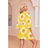image:imageEkouaer Robes for Women Waffle Knit Bathrobe Soft Lightweight LoungewearFloral Yellow