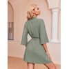 image:imageEkouaer Robes for Women Waffle Knit Bathrobe Soft Lightweight LoungewearLight Green