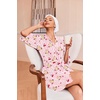 image:imageEkouaer Robes for Women Waffle Knit Bathrobe Soft Lightweight LoungewearPink Stripe Teddy Bear