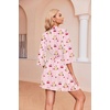 image:imageEkouaer Robes for Women Waffle Knit Bathrobe Soft Lightweight LoungewearPink Stripe Teddy Bear