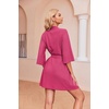 image:imageEkouaer Robes for Women Waffle Knit Bathrobe Soft Lightweight LoungewearRose