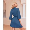 image:imageEkouaer Robes for Women Waffle Knit Bathrobe Soft Lightweight LoungewearRoyal Blue
