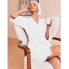 image:imageEkouaer Robes for Women Waffle Knit Bathrobe Soft Lightweight LoungewearWhite