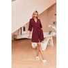 image:imageEkouaer Robes for Women Waffle Knit Bathrobe Soft Lightweight LoungewearWine Red