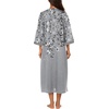 image:imageEkouaer Robes for Women Zipper Robe 34 Sleeves Housecoat with PocketsFloral Gray