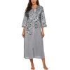 image:imageEkouaer Robes for Women Zipper Robe 34 Sleeves Housecoat with PocketsFloral Gray