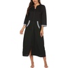 image:imageEkouaer Robes for Women Zipper Robe 34 Sleeves Housecoat with PocketsStyle 1black