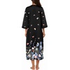 image:imageEkouaer Robes for Women Zipper Robe 34 Sleeves Housecoat with PocketsStyle 1butterfly Floral