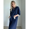 image:imageEkouaer Robes for Women Zipper Robe 34 Sleeves Housecoat with PocketsStyle 1navy