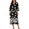 image:imageEkouaer Robes for Women Zipper Robe 34 Sleeves Housecoat with PocketsStyle 1pat10