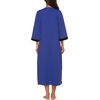 image:imageEkouaer Robes for Women Zipper Robe 34 Sleeves Housecoat with PocketsStyle 1snorkel Blue