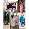image:imageEkouaer Satin Nightgown for Women Button Down Silk Sleepshirts Sexy V Neck Night Gown Long Sleeve Night Shirts S3XLPeacock Blue