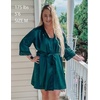 image:imageEkouaer Sleepwear Womens Satin Nightgown with Robes Set 2 PieceDark Green