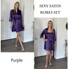 image:imageEkouaer Sleepwear Womens Satin Nightgown with Robes Set 2 PiecePurple