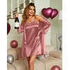 image:imageEkouaer Sleepwear Womens Satin Nightgown with Robes Set 2 PiecePurplish Red