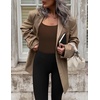 image:imageEkouaer Women Long Sleeve Shirt Scoop Neck Tops Fitted Thermal UndershirtsCoffee