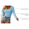 image:imageEkouaer Women Long Sleeve Shirt Scoop Neck Tops Fitted Thermal UndershirtsLight Blue