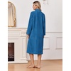 image:imageEkouaer Women Plush Robe Zip Up Bathrobe Fleece Warm Housecoat with Pockets