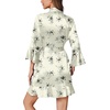 image:imageEkouaer Womens Satin Robe Short Ruffle Hem Silky Kimono Brides BathrobesInk Flowers