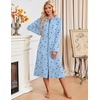 image:imageEkouaer Zipper Robe for Women Long Bath Robe Soft Housecoat Hooded BathrobeMoon and Star