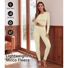 image:imageThermal Underwear for Women Fleece Linen Long John Sets Warm Base LayerBeige