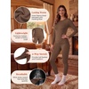 image:imageThermal Underwear for Women Fleece Linen Long John Sets Warm Base LayerBrown