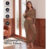 image:imageThermal Underwear for Women Fleece Linen Long John Sets Warm Base LayerBrown