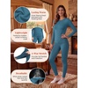 image:imageThermal Underwear for Women Fleece Linen Long John Sets Warm Base LayerDark Blue