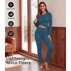 image:imageThermal Underwear for Women Fleece Linen Long John Sets Warm Base LayerDark Blue