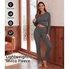 image:imageThermal Underwear for Women Fleece Linen Long John Sets Warm Base LayerDark Grey