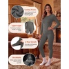 image:imageThermal Underwear for Women Fleece Linen Long John Sets Warm Base LayerDark Grey