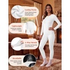 image:imageThermal Underwear for Women Fleece Linen Long John Sets Warm Base LayerWhite