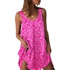 image:imageEkouaer Nightgowns for Women Sleeveless Satin Night Gown Sexy Night DressLeopard Rose Red