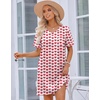 image:imageEkouaer 2 Pack Nightgowns for Women Satin Short Sleeve V Neck House DressLeopard Print Hot Pink Red Heart