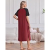 image:imageEkouaer 3 Pack Long Nightgowns for Women House Dress Plus Size Moo MoosBlackBlue GreenWine Red