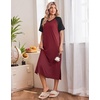 image:imageEkouaer 3 Pack Long Nightgowns for Women House Dress Plus Size Moo MoosBlackBlue GreenWine Red