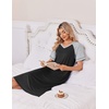 image:imageEkouaer 3 Pack Long Nightgowns for Women House Dress Plus Size Moo MoosBlackBlue GreenWine Red