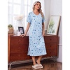 image:imageEkouaer 3 Pack Long Nightgowns for Women House Dress Plus Size Moo MoosBlackBlueStar