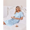image:imageEkouaer 3 Pack Long Nightgowns for Women House Dress Plus Size Moo MoosBlackBlueStar