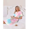 image:imageEkouaer 3 Pack Long Nightgowns for Women House Dress Plus Size Moo MoosBlackBlueTie Dye