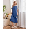 image:imageEkouaer 3 Pack Long Nightgowns for Women House Dress Plus Size Moo MoosBlackBlueTie Dye