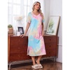 image:imageEkouaer 3 Pack Long Nightgowns for Women House Dress Plus Size Moo MoosBlackBlueTie Dye