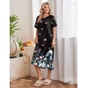 image:imageEkouaer 3 Pack Long Nightgowns for Women House Dress Plus Size Moo MoosBlackGreyBlack Butterfly