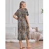 image:imageEkouaer 3 Pack Long Nightgowns for Women House Dress Plus Size Moo MoosBlackGreyLeopard