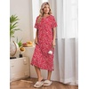 image:imageEkouaer 3 Pack Long Nightgowns for Women House Dress Plus Size Moo MoosBlackGreyRed Dots