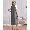 image:imageEkouaer 3 Pack Long Nightgowns for Women House Dress Plus Size Moo MoosBlackNavy BlueGrey