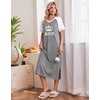 image:imageEkouaer 3 Pack Long Nightgowns for Women House Dress Plus Size Moo MoosBlackNavy BlueGrey