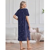 image:imageEkouaer 3 Pack Long Nightgowns for Women House Dress Plus Size Moo MoosBlackStripNavy Star
