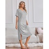 image:imageEkouaer 3 Pack Long Nightgowns for Women House Dress Plus Size Moo MoosBlackStripNavy Star